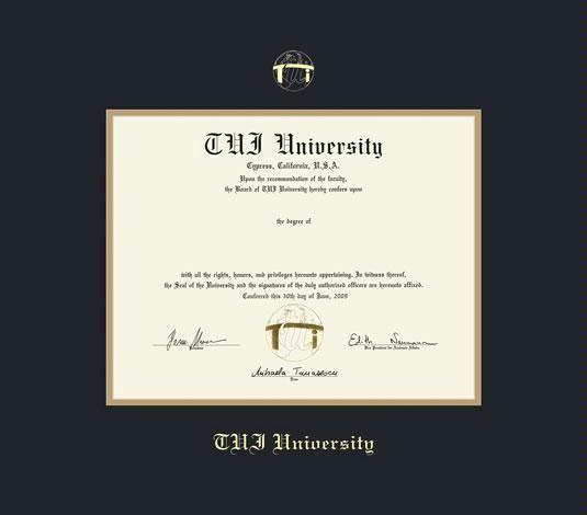 Trident University Logo - Custom Diploma Frames & Certificate Frames - Framing Success: TUI ...