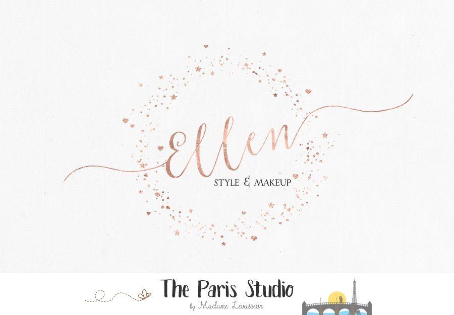 Business Blog Logo - Gold Foil Stardust Logo Design – stylist logo, website logo, blog ...