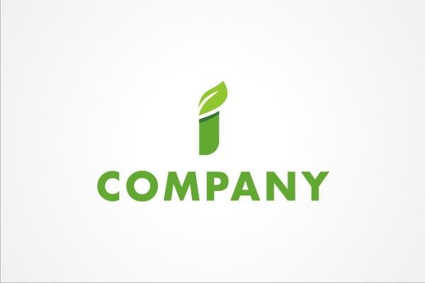 Green I Logo - Free Logo: Leafy Letter I Logo