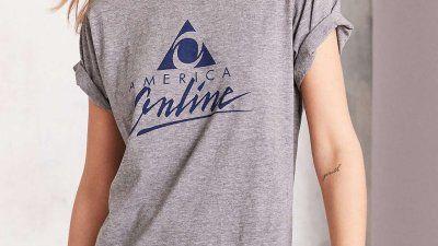 Old AOL Logo - Is This Retro or Sad? Urban Outfitters is Selling a $45 AOL T-Shirt ...