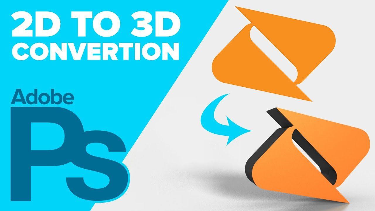 Orange and Blue YouTube Logo - How to Convert a 2D Logo to 3D in Adobe Photohop