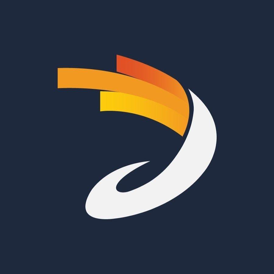 Orange and Blue YouTube Logo - DAINOGO
