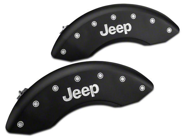 Only in a Jeep Logo - MGP Jeep Wrangler Matte Black Caliper Covers w/ Jeep Logo