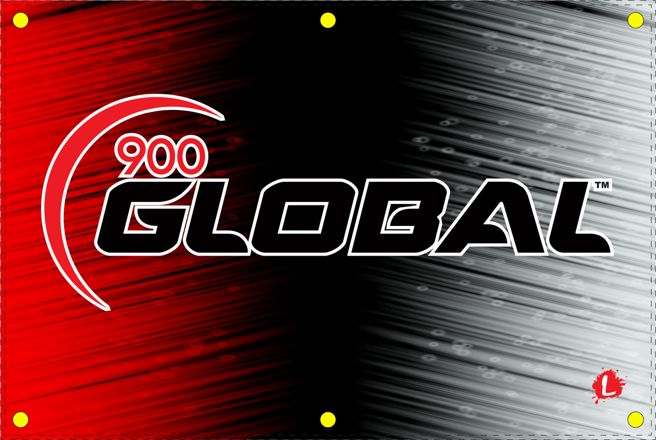 Dual Red S Logo - 900 Global Dual Dye Sublimated Banner - Logo Infusion