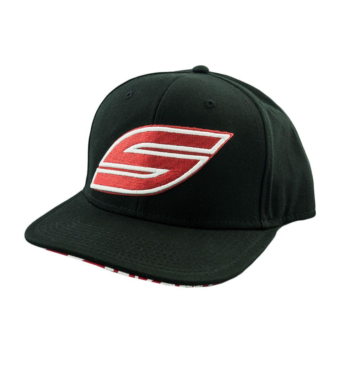 Dual Red S Logo - Snapback Hat, Black, Red S - Social Paintball