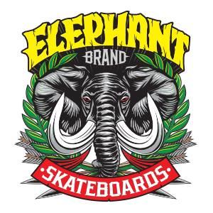 Old School Skateboard Logo - Elephant Brand Swirl Green / Red Old School Skateboard Deck - 9