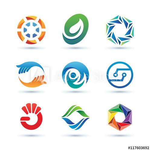 Letter O Logo - Set of Abstract Letter O Logo - Vibrant and Colorful Icons Logos ...