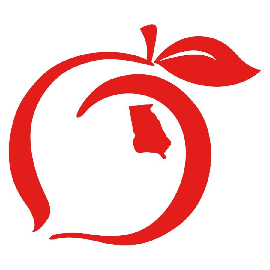 Red and Peach Logo - Peach State Pride Logo Decal