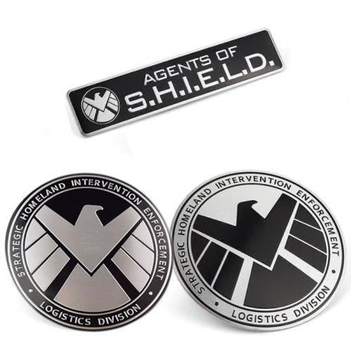 Chrome Shield Logo - 2019 2016 Newest Avengers Marvel Agents Of SHIELD 3D Chrome Metal ...