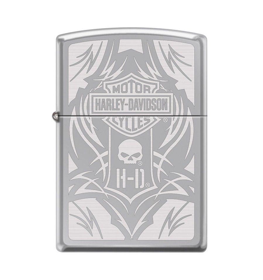 Chrome Shield Logo - zippo lighter high polish chrome harley davidson bar & shield logo ...