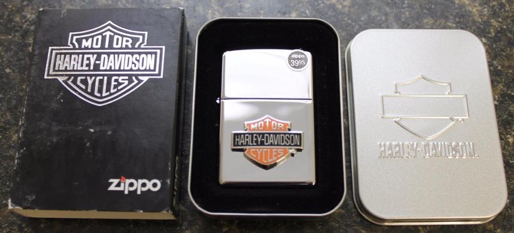 Chrome Shield Logo - NEW Zippo Harley Davidson Domed Bar & Shield Logo 24021 Chrome ...