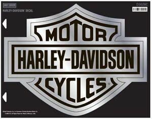 Chrome Shield Logo - Harley-Davidson® Bar & Shield Logo Chrome XL Decal Sticker (19.5