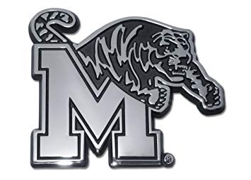 U of Memphis Logo - University of Memphis Tigers Chrome Metal Car Emblem