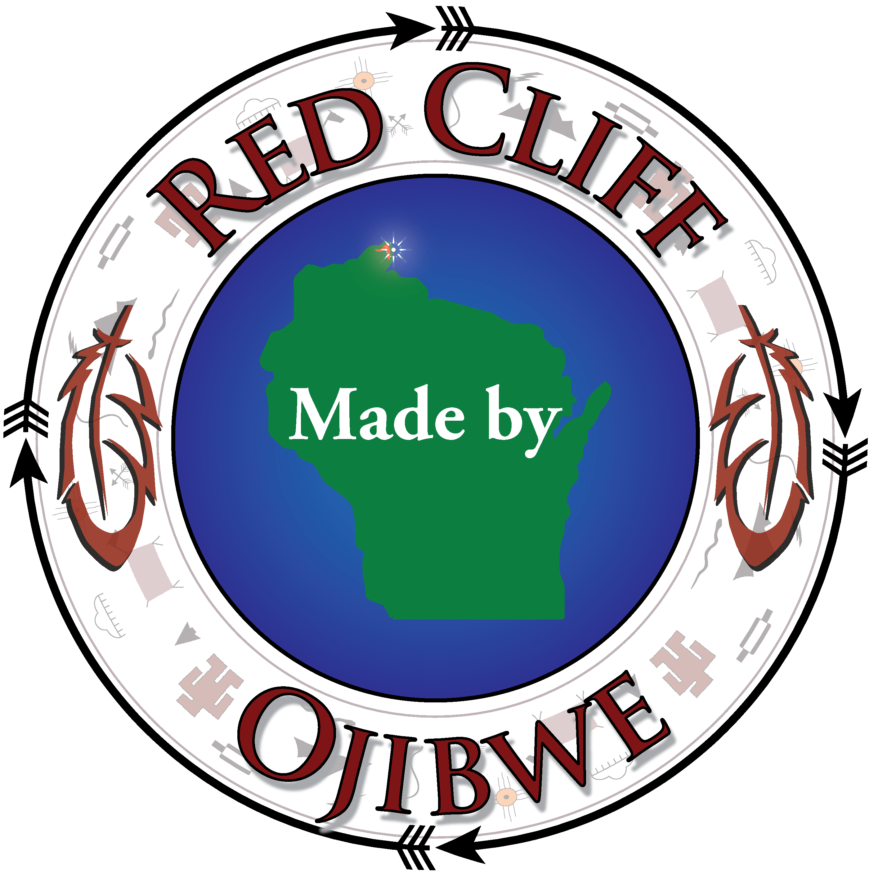 Red Cliff Logo - This is a free use logo. This is a Made by Red Cliff Ojibwe sample
