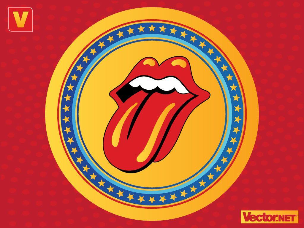 The Rolling Stones Circle Logo - Rolling Stones Lips Logo