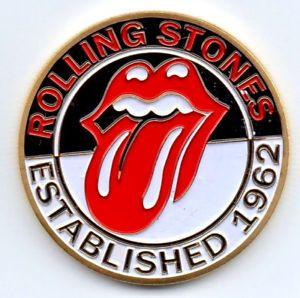The Rolling Stones Circle Logo - Rolling Stones Gold Coin Pop Music 1962 60s Retro London Band Logo