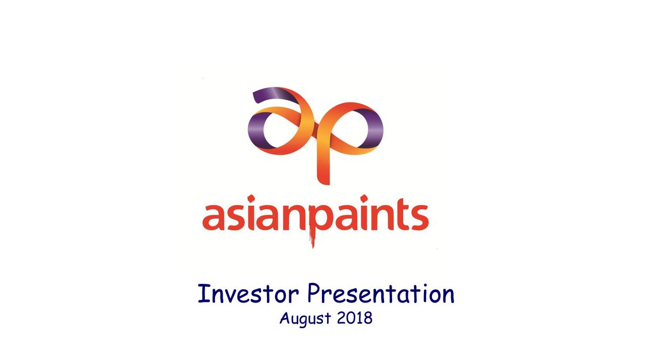 Asian Paints Logo - Asian Paints (ASNQY) Investor Presentation