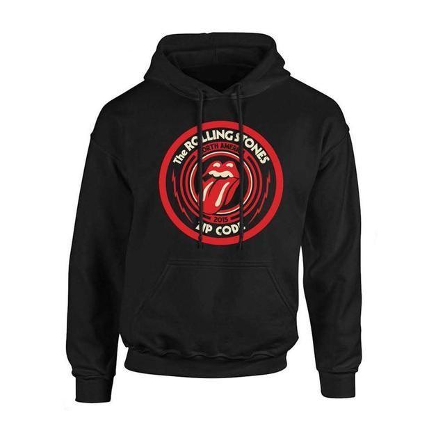 The Rolling Stones Circle Logo - The Rolling Stones Circle Logo Black Men's Hoddie M /Official