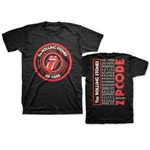 The Rolling Stones Circle Logo - Rolling Stones Zip Code Circle Logo Tour T Shirt. STONES