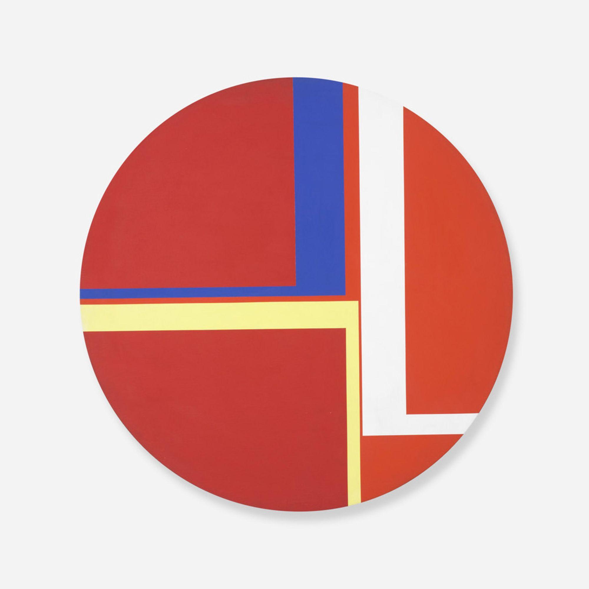 Red Blue Orange Round Logo - 278: ILYA BOLOTOWSKY, Red Tondo with Blue, Yellow and White < Living ...