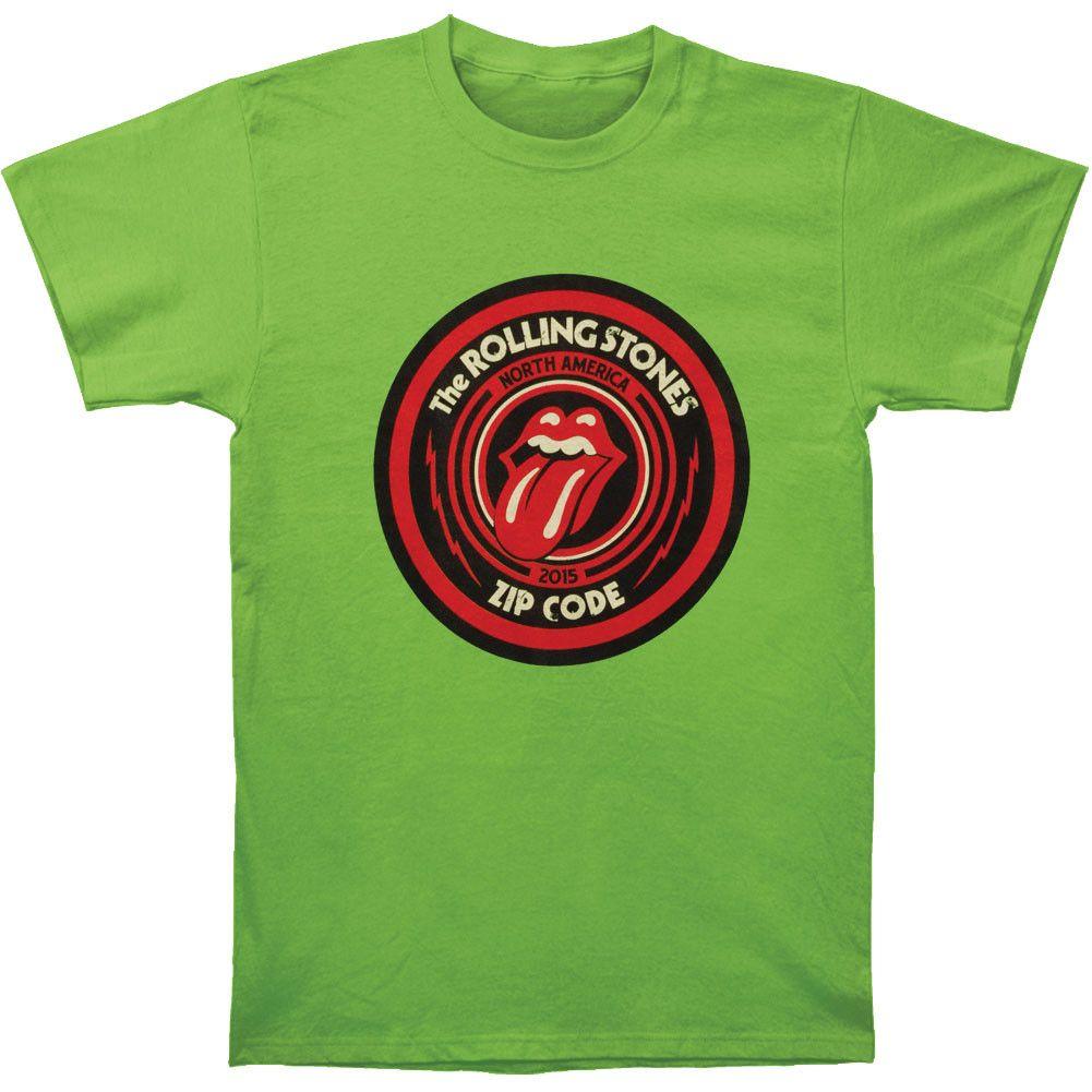 The Rolling Stones Circle Logo - Rolling Stones Circle Logo Lime Tour T Shirt