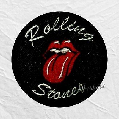 The Rolling Stones Circle Logo - TONGUE CIRCLE LOGO Embroidered Patch The Rolling Stones Mick Jagger ...