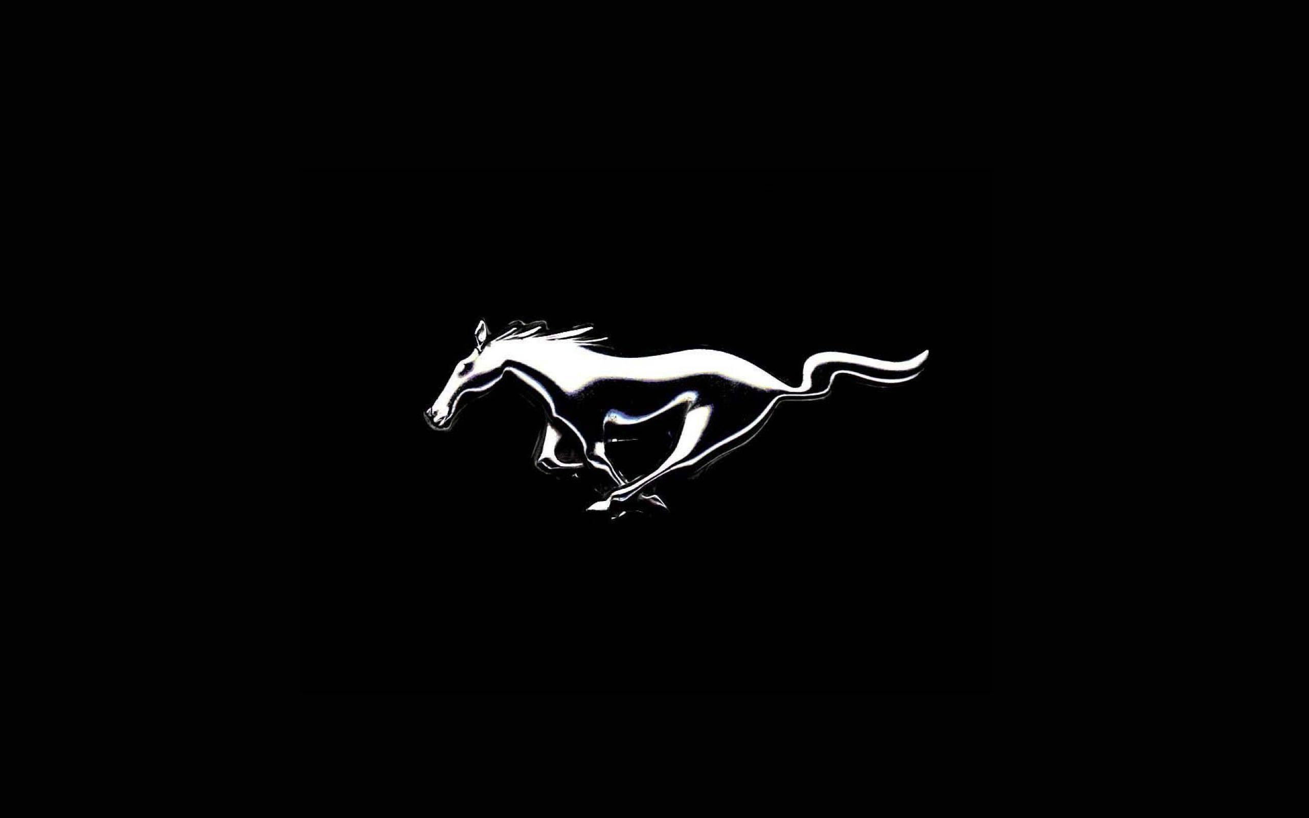 Black and White Ford Mustang Logo - Ford Mustang Logo Wallpaper ·①