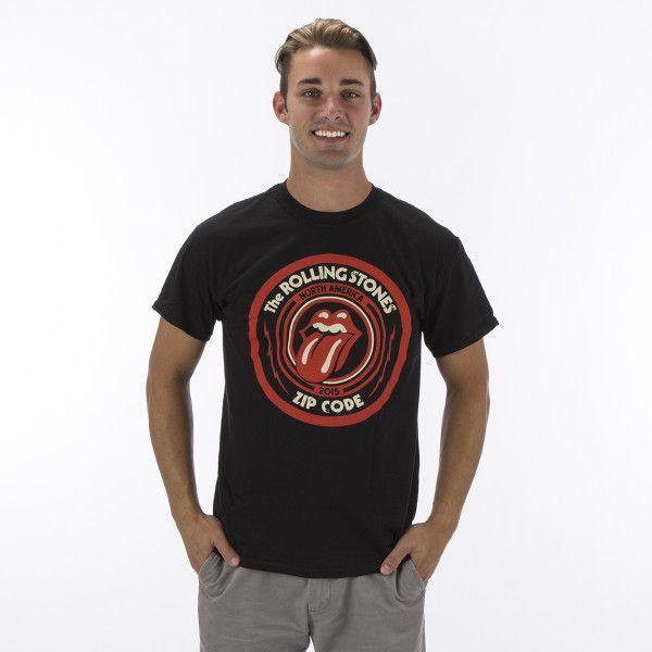 The Rolling Stones Circle Logo - Rolling Stones Zip Code Circle Logo Tour T Shirt