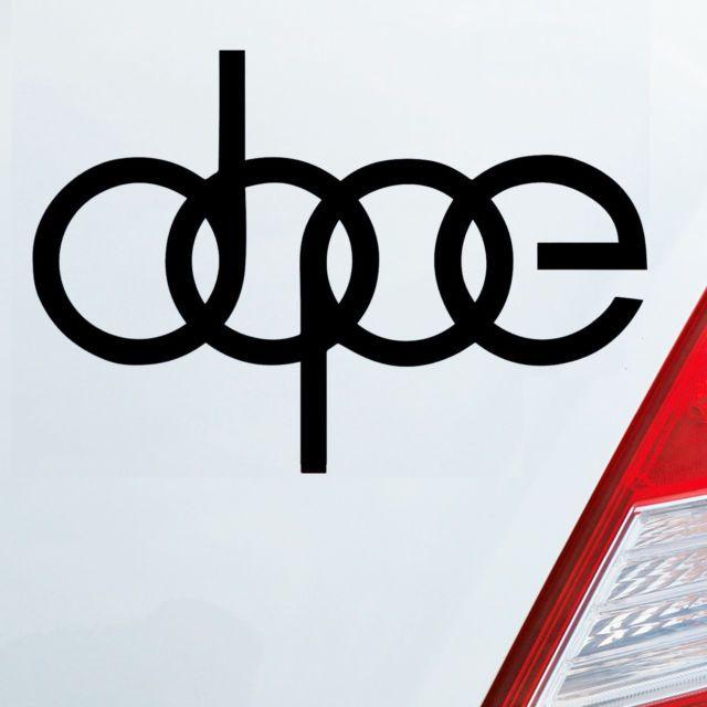 Audi Dope Logo - Car Sticker Dope Logo Fun Tuning Sticker for AUDI Fans Dub OEM JDM ...