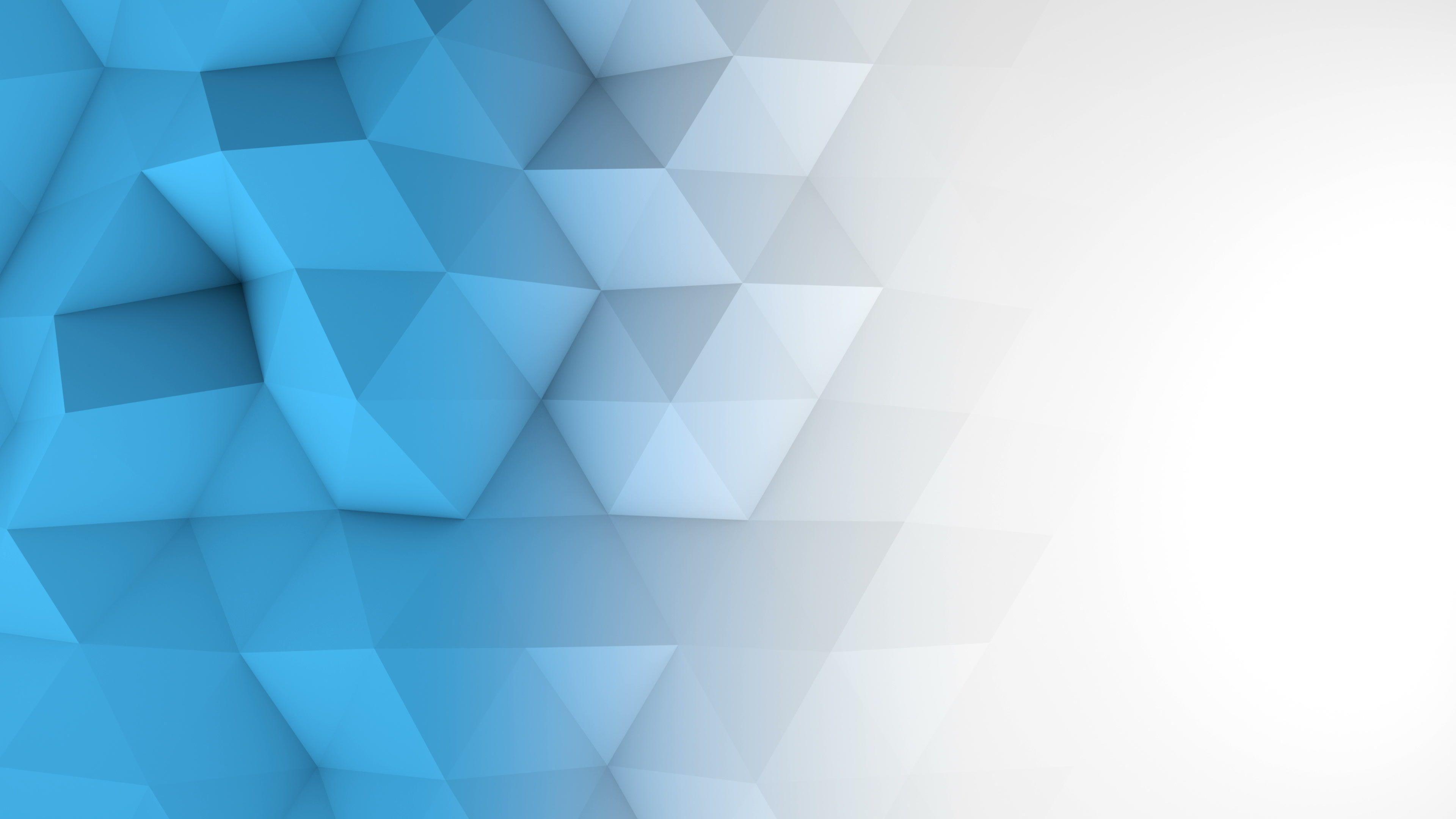 Blue White Triangles Logo - White blue gradient polygonal geometric 3D surface loopable 4k UHD ...