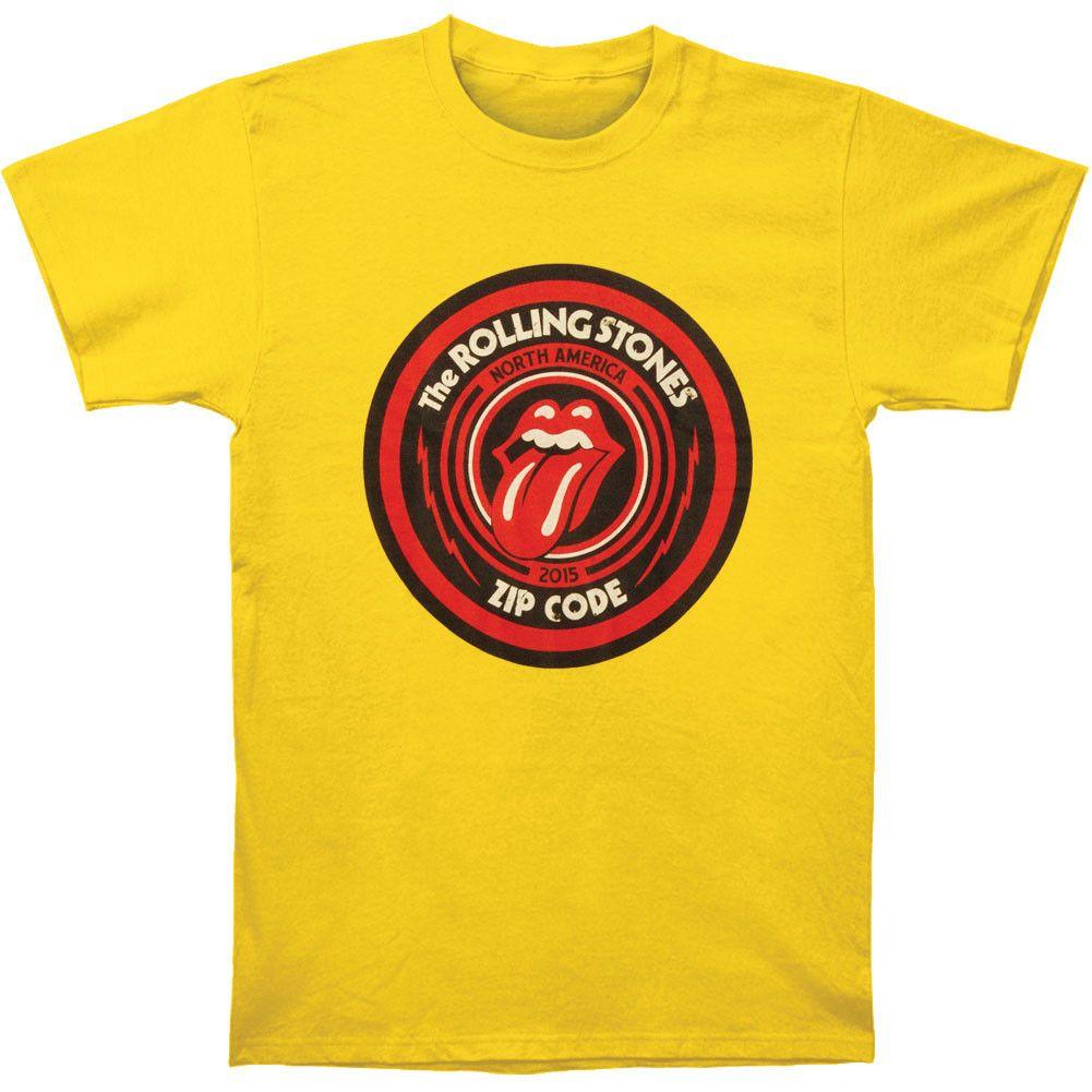 The Rolling Stones Circle Logo - Rolling Stones Circle Logo Yellow Tour T Shirt