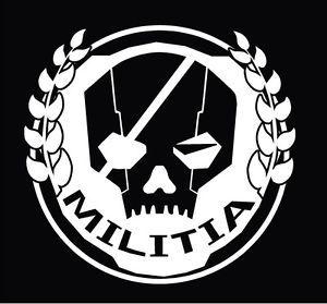Black and White Titanfall Logo - Titanfall Militia Logo sticker decal Microsoft Xbox One & 360 | eBay