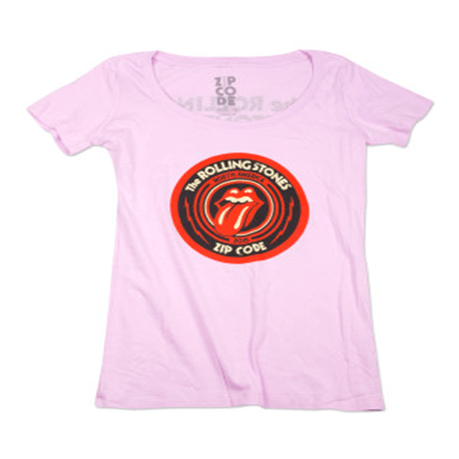 The Rolling Stones Circle Logo - Rolling Stones: Zip Code 2015 Circle Logo - Lilac DB Babydoll Ladies ...