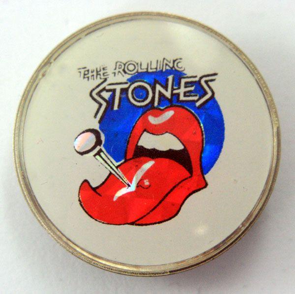 The Rolling Stones Circle Logo - The Rolling Stones Logo Prismatic Crystal Badge