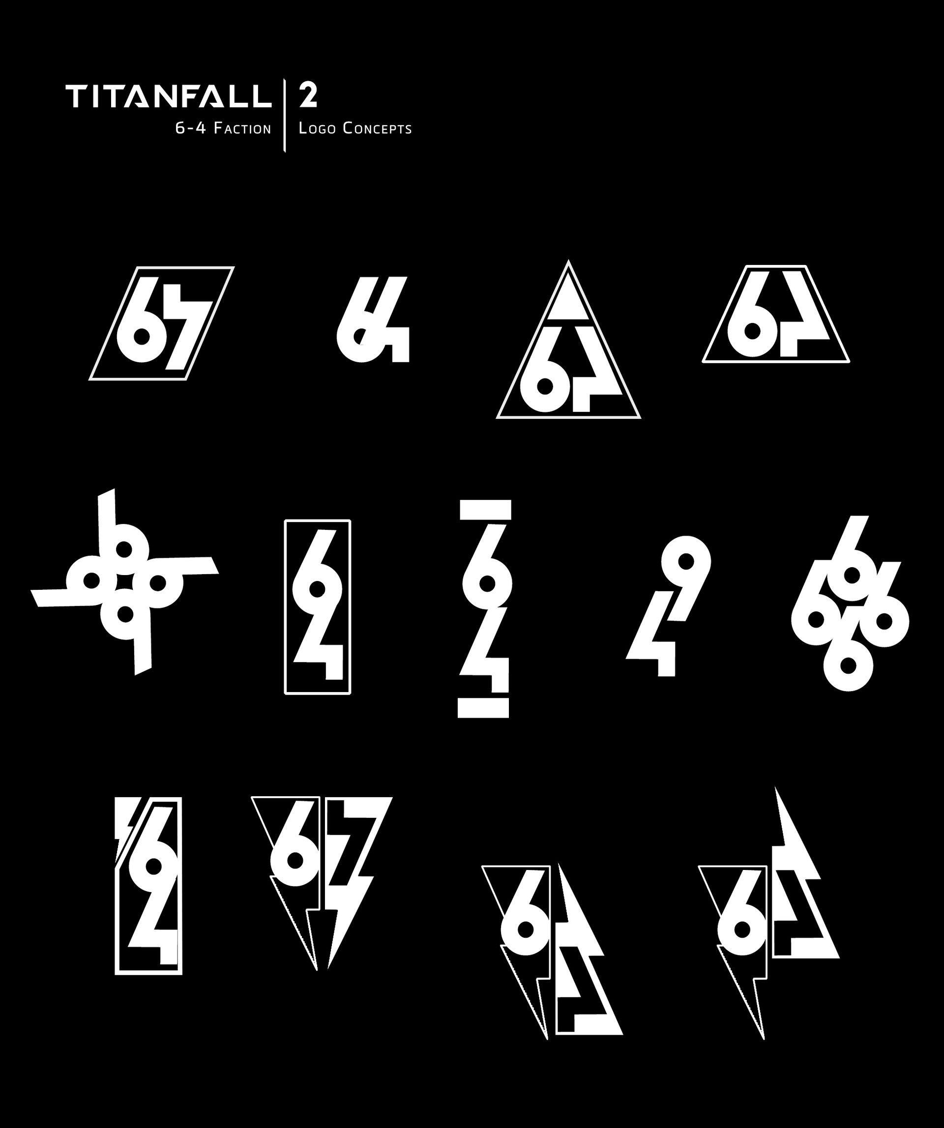 Black and White Titanfall Logo - ArtStation - Titanfall 2 iconography, Brad Allen