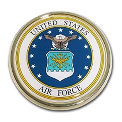 Air Force Seal Logo - US Air Force Seal USAF Round Military Chrome Auto Emblem