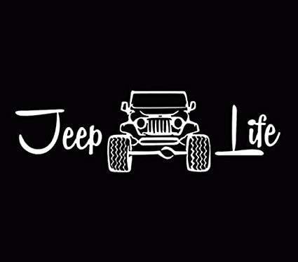 Jeep Life Logo - Amazon.com: Jeep Life Rubicon Car Window Decal Truck Sticker White ...