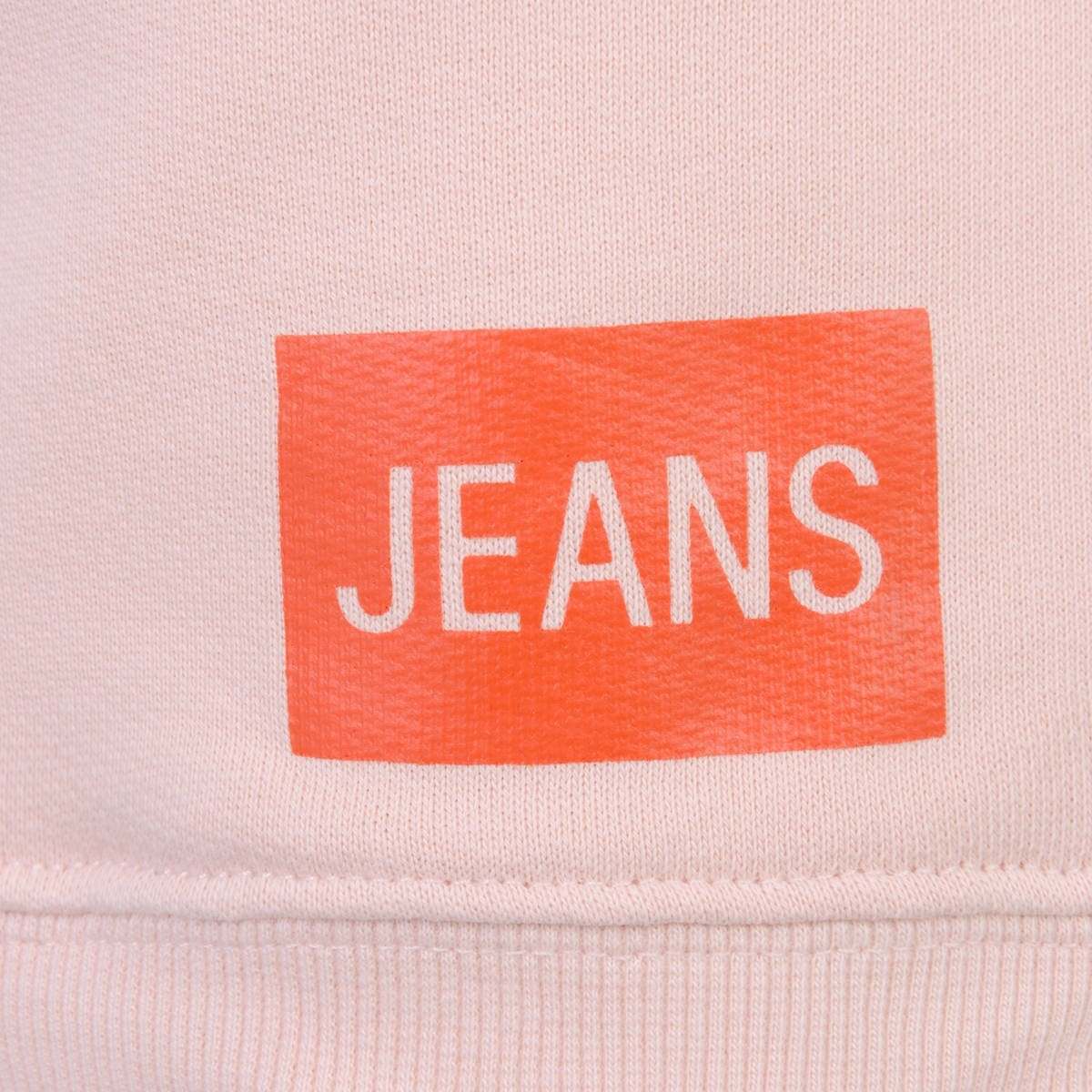 Red and Peach Logo - Calvin Klein Jeans Girls Peach Logo Sweatshirt Dress Klein