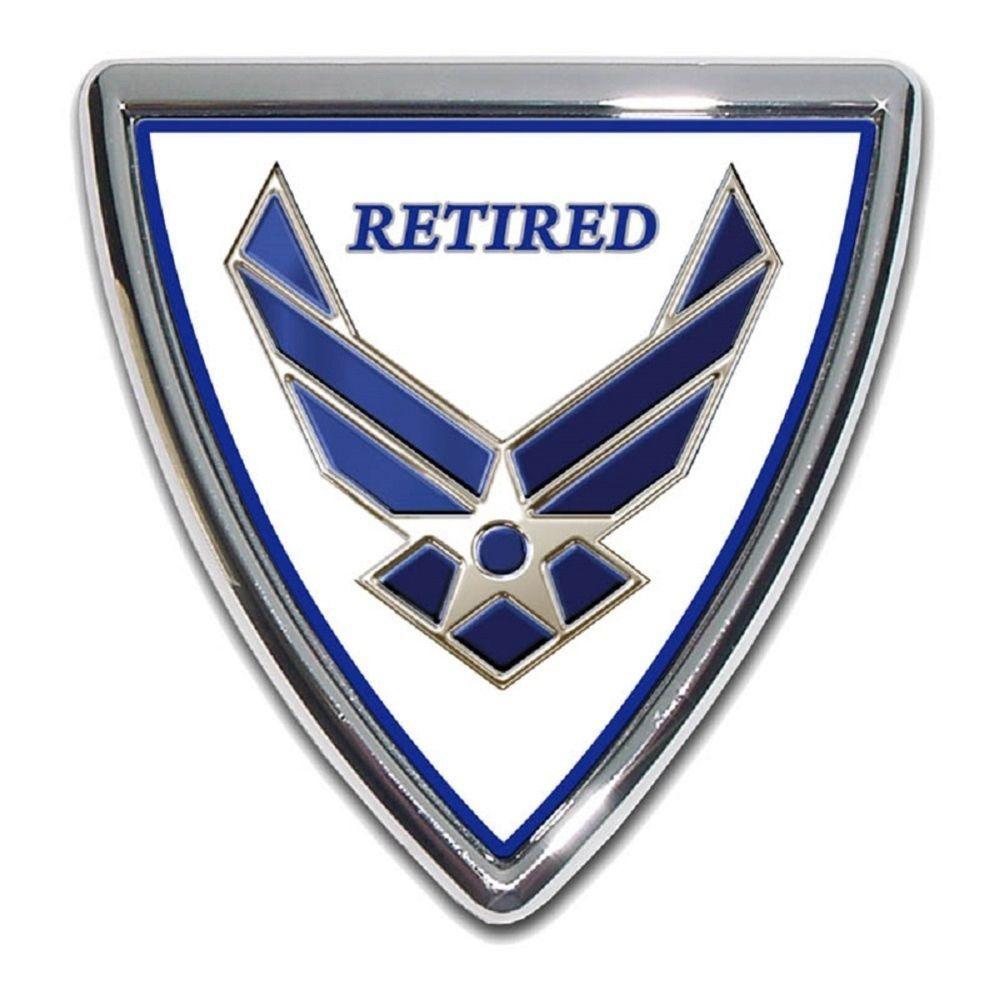 Air Force Seal Logo - U.S. Air Force Seal RETIRED Shield Chrome Metal Auto Emblem