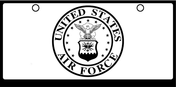 Air Force Seal Logo - US Air Force Seal Black On White | Glowlogos LED license plates ...