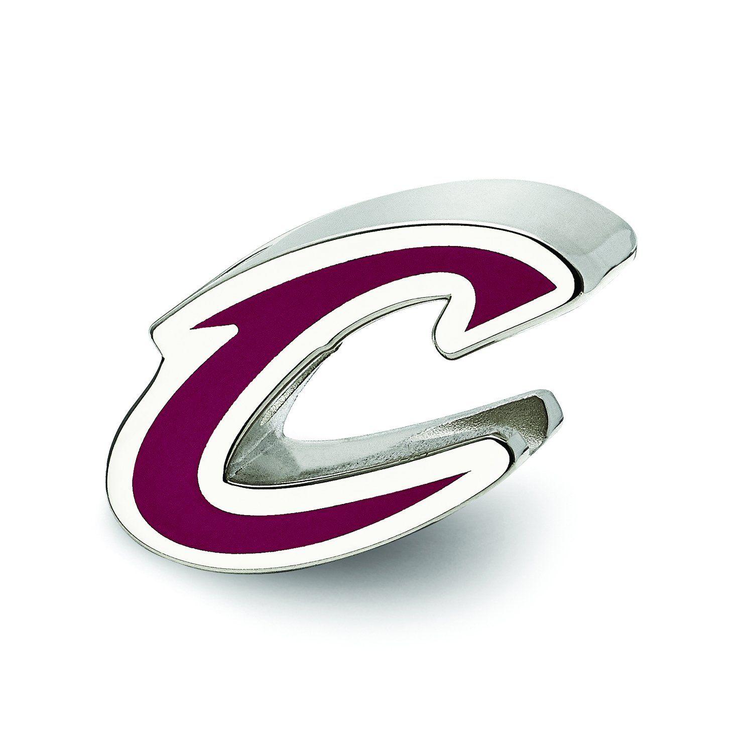 Cavs C Logo - Amazon.com: LogoArt Sterling Silver Cleveland Cavaliers C Logo ...