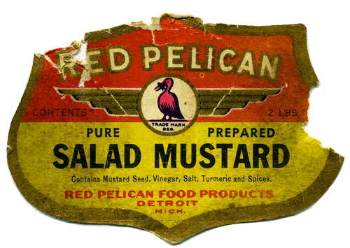 Red Pelican Logo - Red Pelican mustard made in Detroit - this is the mustard I remember ...