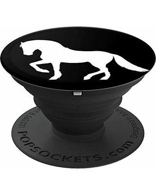 Galloping White Horse Circle Logo - Lurki White Horse Silhouette Gallop Equestrian Animal Lover Gift -  PopSockets Grip and Stand for Phones and Tablets from Amazon | People
