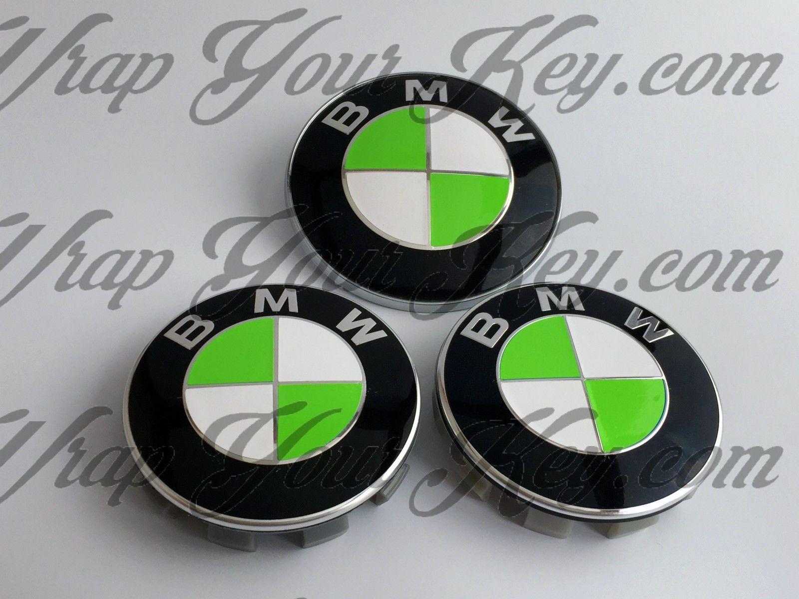 Green BMW Logo - WHITE & TOXIC GREEN BMW Badge Emblem Overlay Wrap HOOD TRUNK RIMS ...