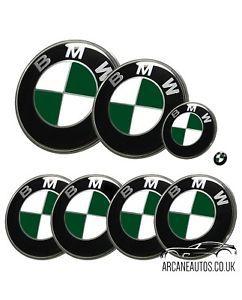 Green BMW Logo - FOR BMW Gloss Forrest Green Badge Decals ALL MODELS Wrap ...