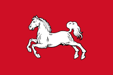 Galloping White Horse Circle Logo - Westbury White Horse