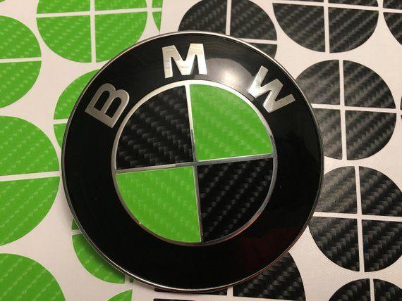 Green BMW Logo - Green and Black Carbon Fiber Vinyl Overlay Decal for ALL BMW | Etsy