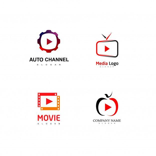 Media Player Logo - Media Player Logo Set Vector
