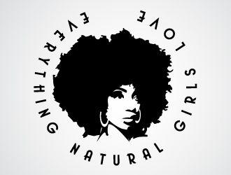 Girl Black Logo - Afro girl logo design - 48HoursLogo.com