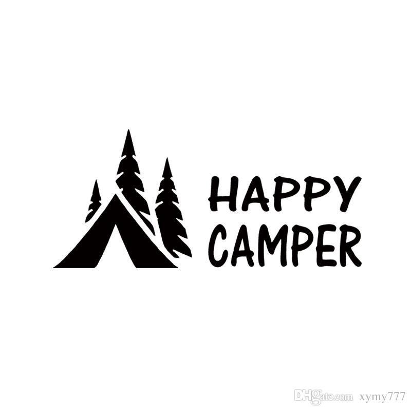 Happy Camper Logo - 2017 Hot Sale Happy Camper Camping Vinyl Graphics Decals